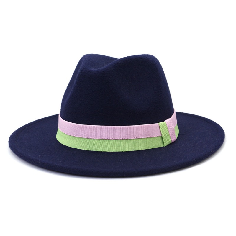 Fedora Hat Wool - Унисекс осенне-зимняя новая широкополая шляпа-федора из