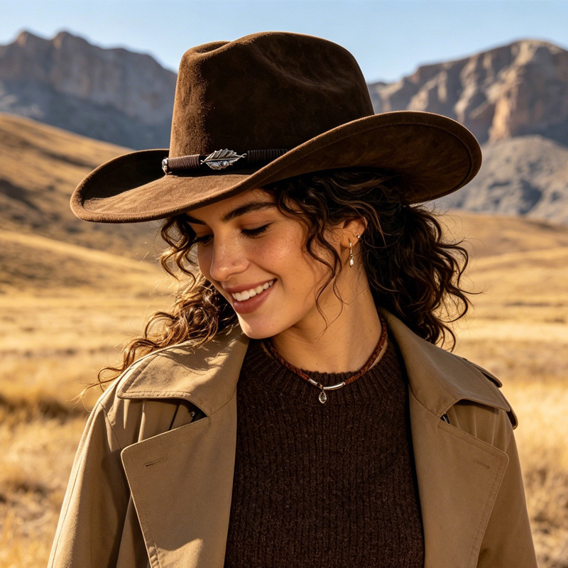 Fedora Hat Wool - Шляпа-федора из панамской шерсти в ковбойском
