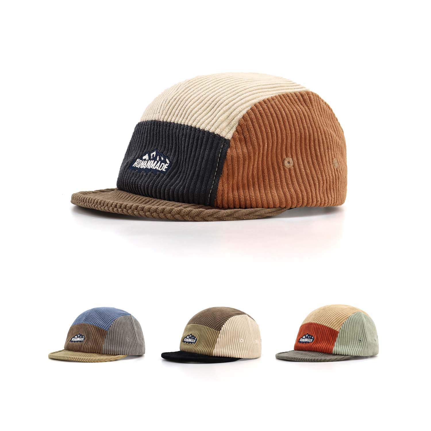 Corduroy Cap 5 Panel - Женская мягкая текстурированная вельветовая бейсболка с