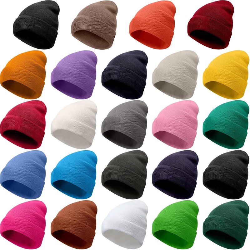 Beanie Cuffed Knit - 1 шт. зимняя теплая толстая шапка-бини