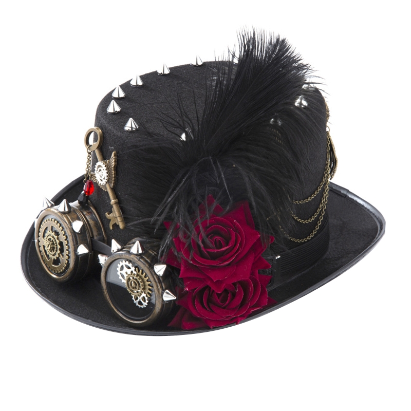 Fedora Hat Wool - Y166 Винтажная шляпа в стиле стимпанк,