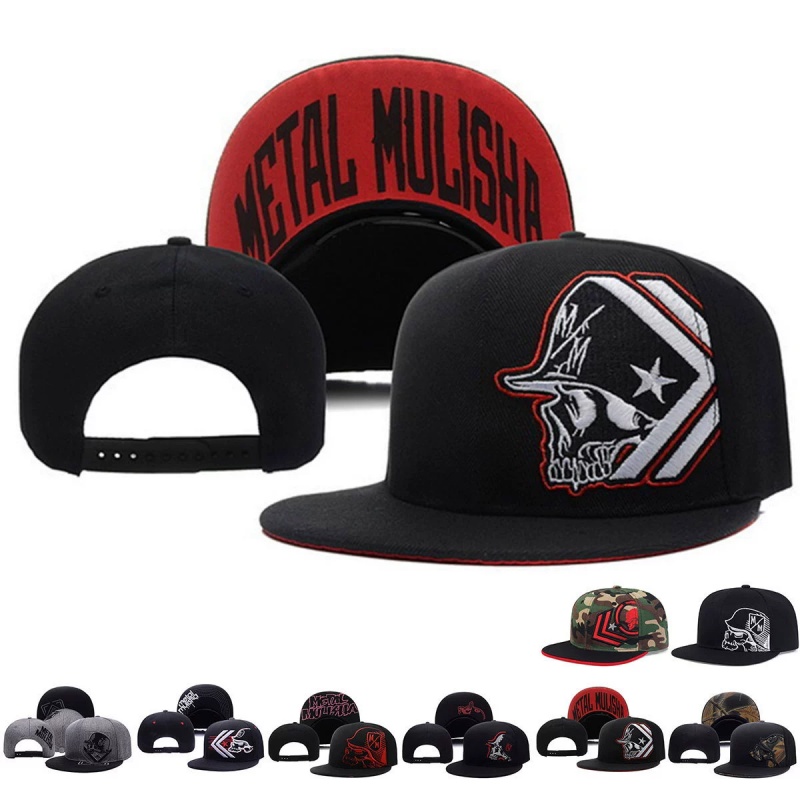 Snapback Hat Flat - Бейсболка унисекс с вышивкой скелета, женская