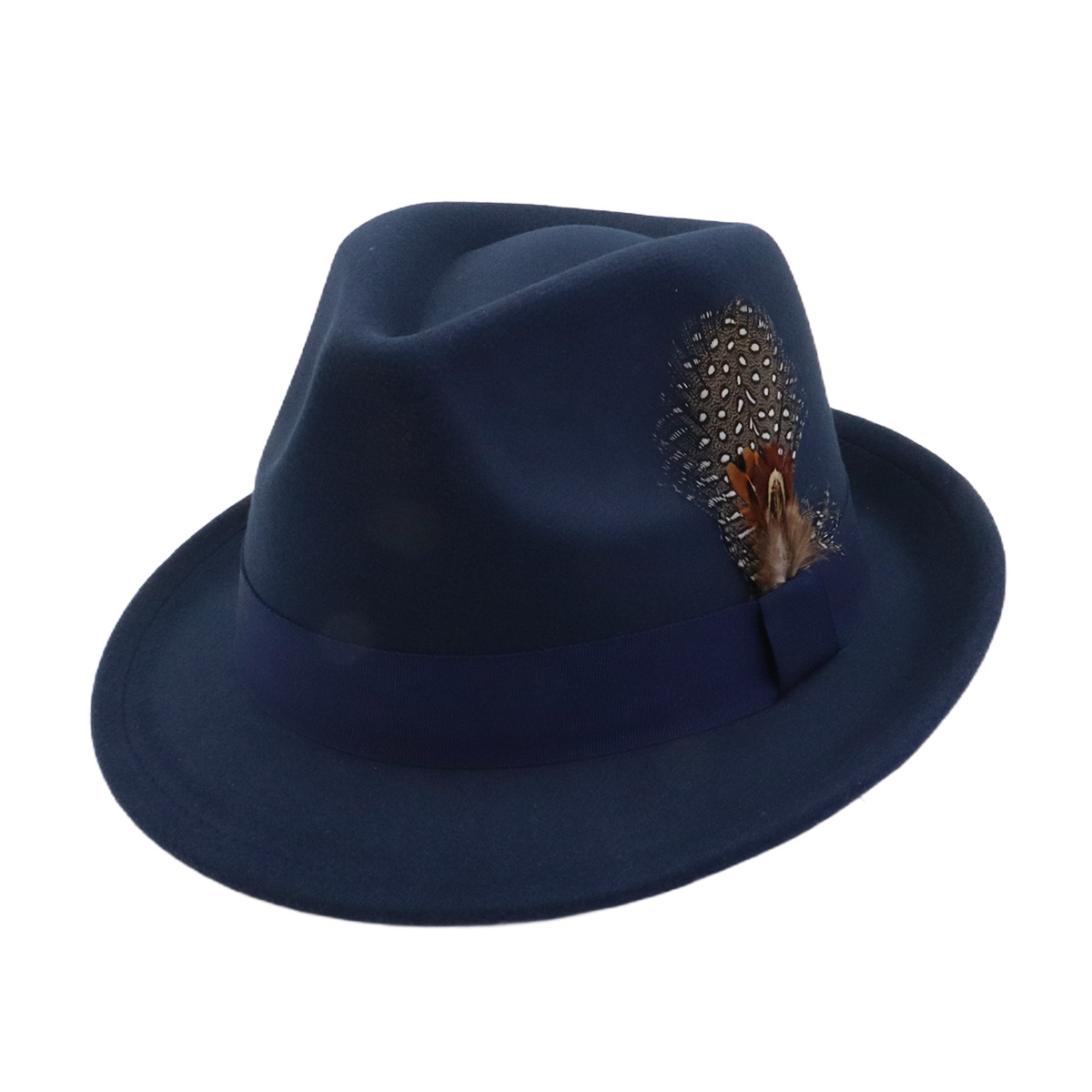 Fedora Hat Wool - Унисекс осенне-зимняя винтажная шерстяная джазовая шляпа