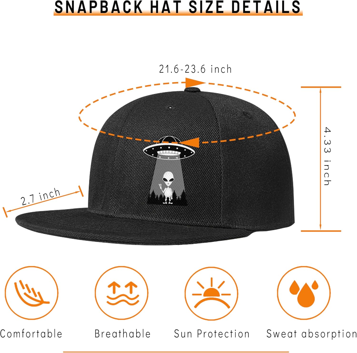 Ufo Aliens Snapback Шляпы для  – обзор и цена Snapback Hat Flat
